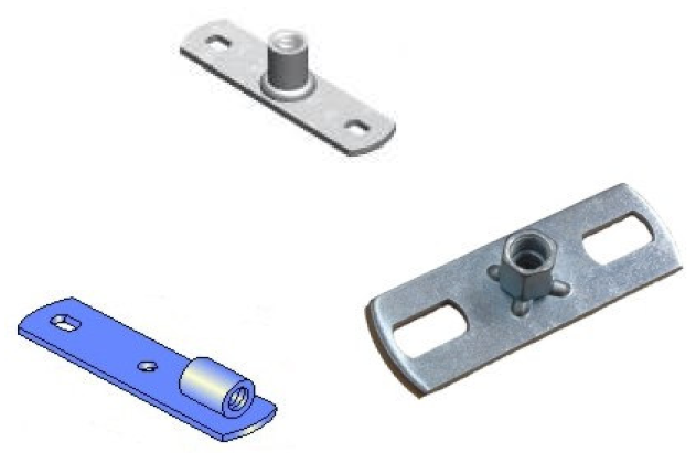 m10 Centre S/Steel Mount Plate          
