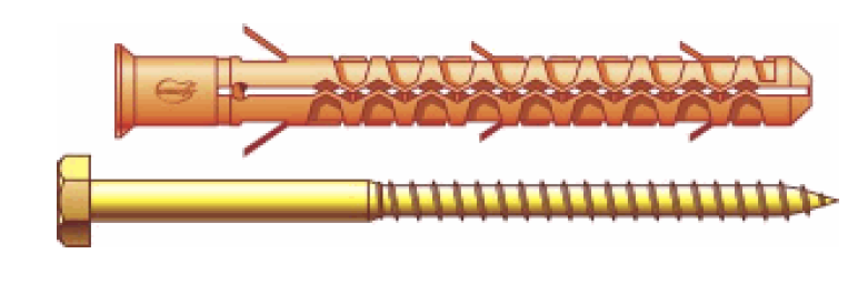 NYLON FRAME ANC HEX ZNC 10mm x 80       