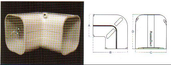 100mm PVC Pipe Duct Corner              