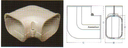 80mm PVC Pipe Duct Elbow                
