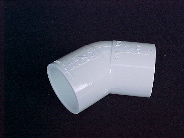 200mm 45 deg PVC Elbow (slip) CAT 10    